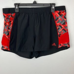 Adidas Climalite Athletic Shorts Size X-LARGE Color Black/Red